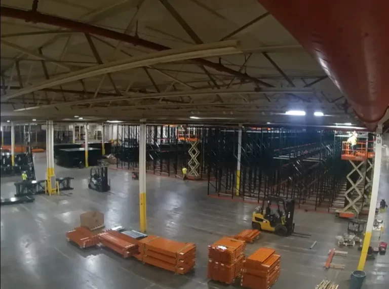 Progressive Handling drive-in pallet storage system at Columbian Logistics